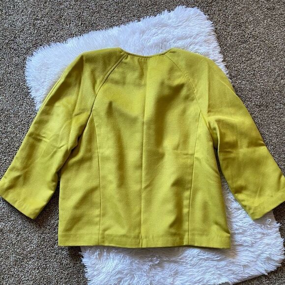 Harve Benard Lime Green Zip Front Blazer Dressy Jacket Size Large - Picture 7 of 10